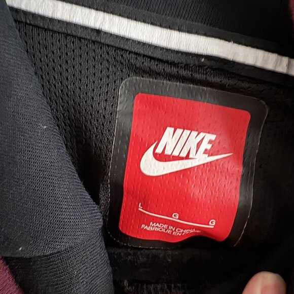 Nike Men Size L Burgundy Side Zip Sportswear Tech Fleece Funnel Neck Hoodie - Picture 10 of 13